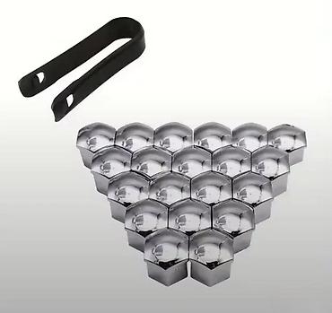 nalepnice za felne motora: UKRASNE KAPICE ZA SRAFOVE ALU FELNE 17MM 19MM HROM CRNI SIVI | — 3
