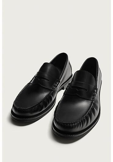 лоферы zara: Мужские туфли, 46, Zara, Новый, цвет - Черный, Самовывоз — 3