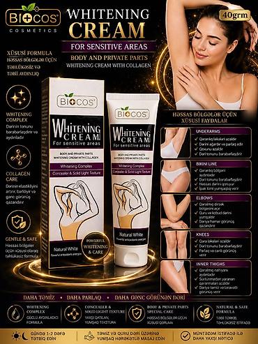 Biocos Whitening Cream – həssas bölgələr üçün ağardıcı krem lalafo.az -da Biocos Whitening Cream – həssas bölgələr üçün ağardıcı krem