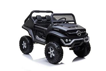 stvari u pernici: Mercedes Unimog 4x4 – Crni licencirani – Auto na akumulator za decu — 2