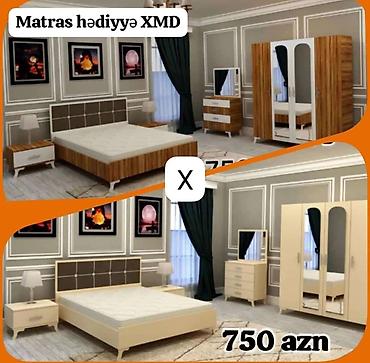 Yataq otağı dəsti – 750 AZN Komplektə daxildir: - Çarpayı (iki