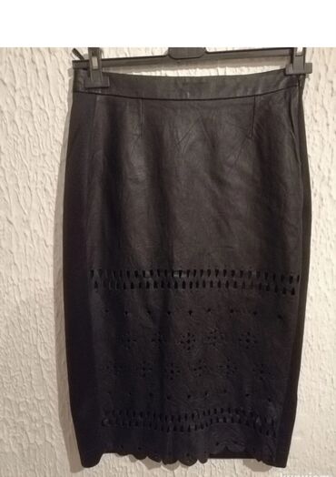 crne kozne suknje: S (EU 36), M (EU 38), bоја - Crna