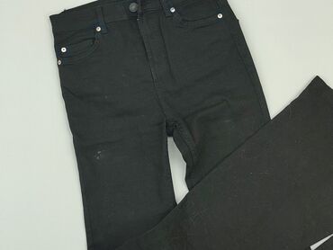 spodnie dresowe damskie z wysokim stanem: Jeans, Bershka, XS (EU 34), condition - Good