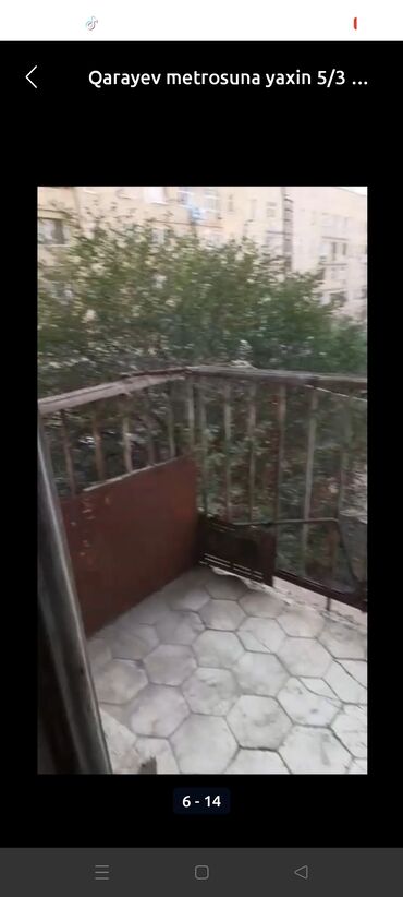nzs kirayə: Qarayev metrosuna yaxin 5/3 mertebesinde 1 otawli ev 180 azn ev