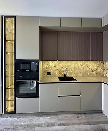 kreditle divan kreslo: Müasir dizaynlı “L” formalı mətbəx mebeli komplekti - Minimalist — 4