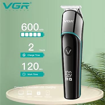 təraş maşını: Təraş aparatı VGR 291 Saqqal üçün 600MAH 5000RPM (3/6/9/12mm) 🆕Bütün — 4