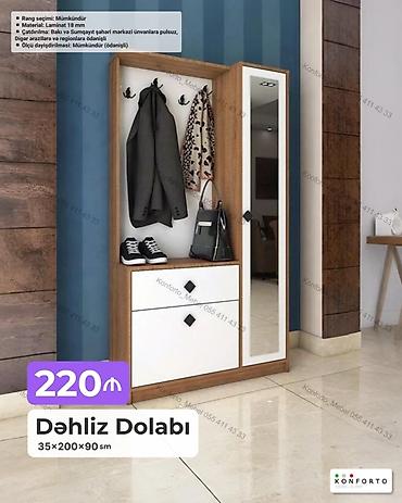 Ev və bağ: Dəhliz dolabı – 35×200×90 sm - Praktik dəhliz sistemi: açıq asma — 1