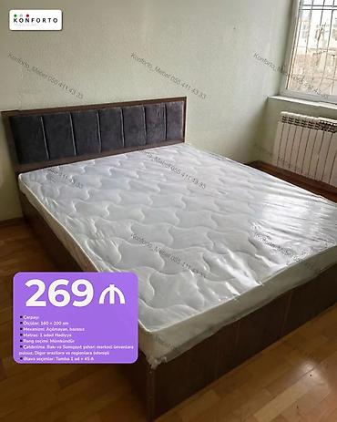 Yataq çarpayısı – 160 x 200 sm - Mexanizm: Açılmayan, bazasız -