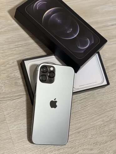 телефоны айфон 6: IPhone 12 Pro, Колдонулган, 256 ГБ, Графит, Куту, 75 %