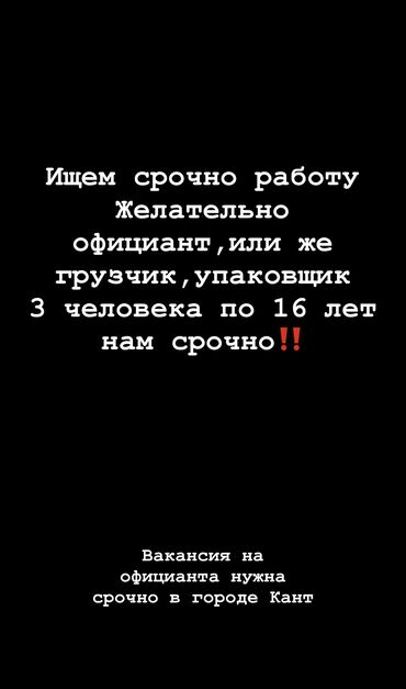 бакай ата ж м: Официант