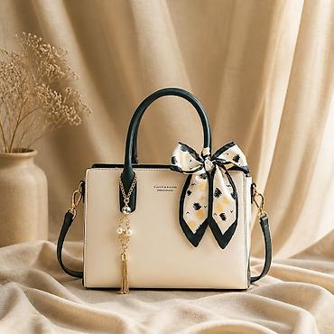 koton torbe: Ženska torba – elegantan tote/satchel model sa kaišem za rame - — 1