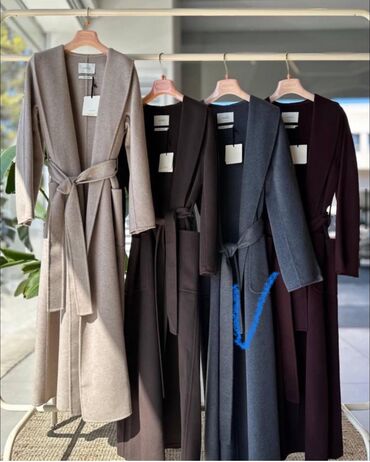 длинное трикотажное платье с капюшоном: Пальто, Халат, Осень-весна, Длинная модель, С поясом, M