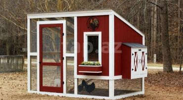 Yuvalar: Açıq havada istifadə üçün taxta toyuq damları və voliər komplektləri — 5