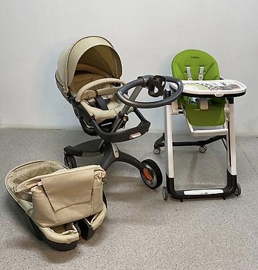 оригинал сумка: Коляска, Stokke, цвет - Золотой, Б/у, Самовывоз, Платная доставка — 1