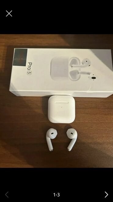 Qulaqcıqlar: Airpods qulaqcıq satılır.Qutusu var. Təzədir.Real alıcılar əlaqə