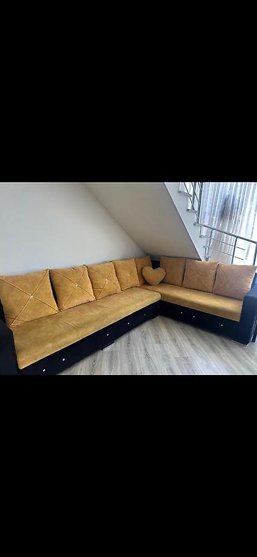 ofis ucun divan: ✔️250 man(Xəzər ry, Binə qəs). Künc divan. Heç bir problemi yoxdur — 1