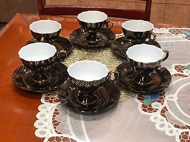 Qab-qacaq və mətbəx ləvazimatları: Qəhvə dəsti, Keramika, 6 nəfərlik, Yaponiya — 7