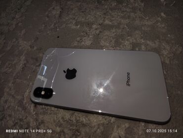 redmi note 5 цена в бишкеке 32gb: IPhone X, Колдонулган, 64 ГБ, Ак, 100 %