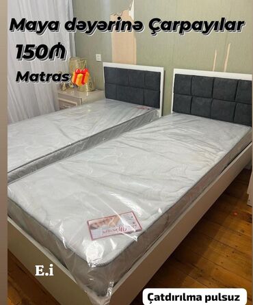 Çarpayılar: Təknəfərlik çarpayı, Bazasız, Matras ilə, Siyirməsiz — 10