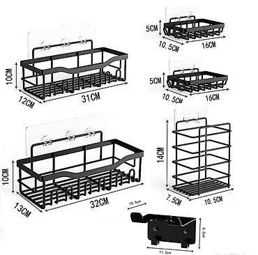 ikea jelke: Komplet zidnih polica/korpi za kupatilo – samolepljive, bez bušenja — 2