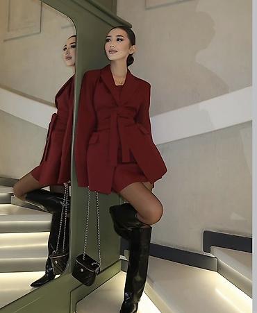 Вечернее платье, Классическое, Короткая модель, С рукавами, Стандарт