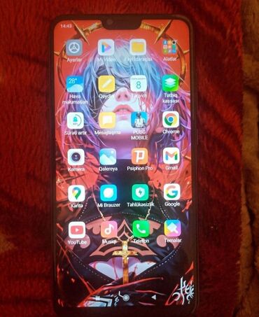 xiaomi mi 8: Xiaomi Mi 8 Lite, 128 GB, rəng - Qara, 
 Barmaq izi