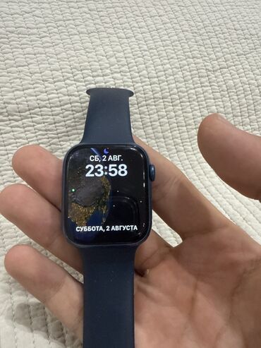 апыл воч: Умные часы Apple Watch Series 7 45мм с синим корпусом и