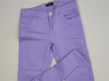 spodnie woskowane beż: Terranova, Material trousers for women, size L (EU 40)
