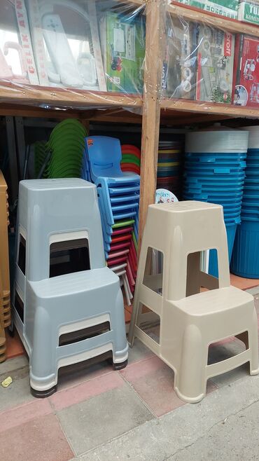 Tamet: Plastik iki pilləli pilləkən-taburet - Material: dayanıqlı qalın — 10