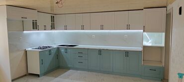 Sifarişlə mətbəx mebeli: Sifarişlə mətbəx dəsti, Özü çəkən petlələr, MDF, Kredit yoxdur, Rayonlara çatdırılma, Pulsuz çatdırılma — 9