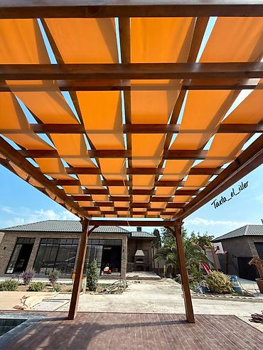 ailə agacı: Açıq havada istirahət zonaları üçün taxta pergola 6x4 metr - — 6