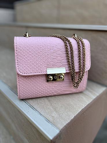 dajhman obuca: Mini torbica preko ramena – puder roze - Materijal: veštačka koža sa — 2