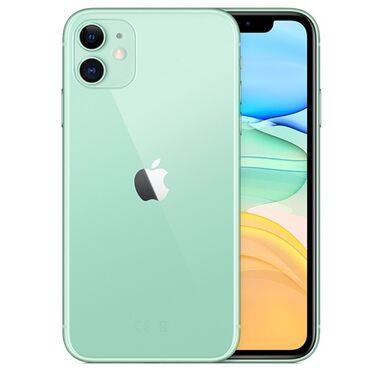 Apple iPhone: IPhone 11, Б/у, 64 ГБ, Зеленый, Чехол, 74 %