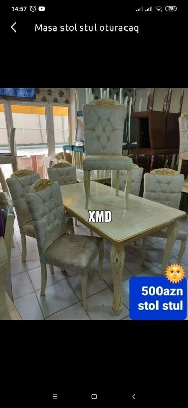 qabax stolu: Для гостиной, Новый, 6 стульев