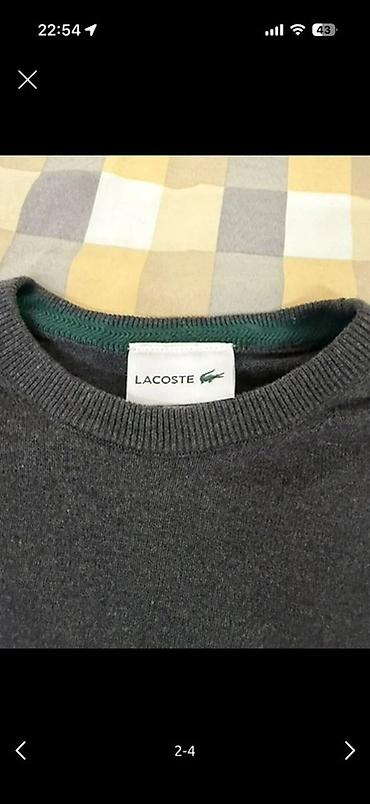 pull and: Lacoste – мужской джемпер с круглым вырезом - Бренд: Lacoste — 3