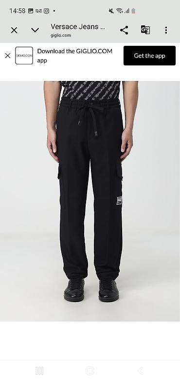 Versace Jeans Couture Orijinal kişilər üçün cargo şalvar Ölçü M Az