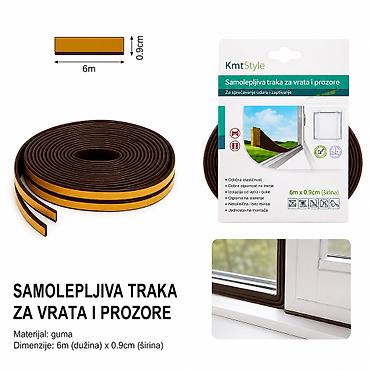 KMT Traka za šavove vrata ravno braon 3280620 Samolepljiva traka za