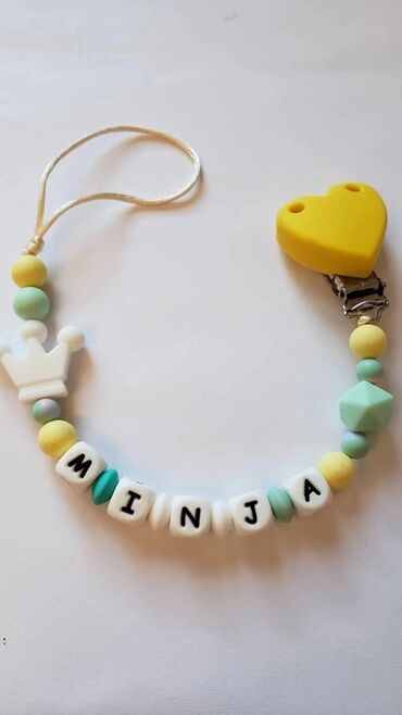 Ostale dečije stvari: Silikonski lancic za dudu ili glodalicu sa imenom po vasoj zelji na lalafo.rs — 16 Ostale dečije stvari: Silikonski lancic za dudu ili glodalicu sa imenom po vasoj zelji — 16