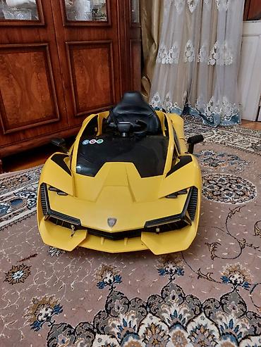 Uşaq üçün elektrikli Lamborghini tipli maşın - Rəng: sarı-qara, sport — 1