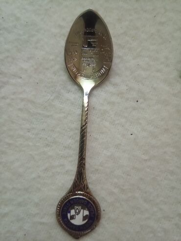 серебрянная ложка: Коллекционный сувенир, винтажная посеребренная чайная ложка