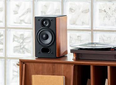 blutuz aux: Edifier R1380DB Professional Bookshelf Speakers Brown • Taxta korpus — 7
