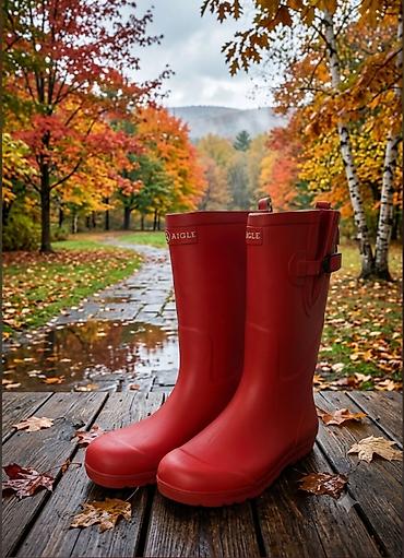 каучук: На фото — сапоги легендарной французской марки **Aigle** (Эгл). Они — 1