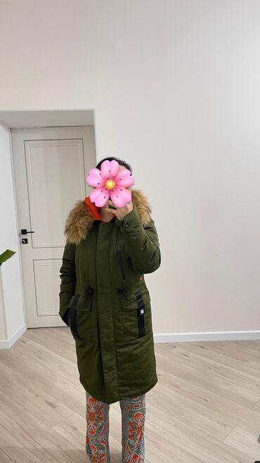 длинные куртки женские зима: Пуховик, Длинная модель, С мехом, M (EU 38)