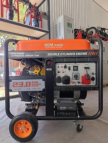 220v: Бензиновый генератор AGM Power 23.0 kVA, двухцилиндровый Мощный — 1