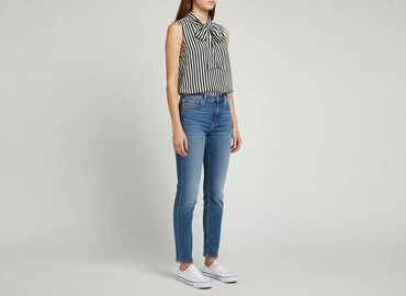 białe bluzki obcisła: H&M, Жіноча блуза, розмір 2XS