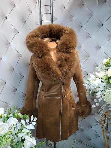 Zimske jakne: Ženska zimska jakna/kaput sa krznom - Elegantna silueta do iznad — 8