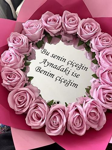 Искусственные цветы: Qırmızı və çəhrayı qızılgül buketləri – dekorativ kompozisiyalar - — 4