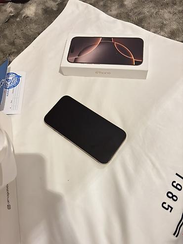 iphone macbook: IPhone 16 Pro, 128 GB, Desert Titanium, Face ID, Sənədlərlə — 6