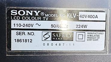 110: Sony BRAVIA LCD televizor – Model KLV-40V400A - Ekran ölçüsü: 40 düym — 4