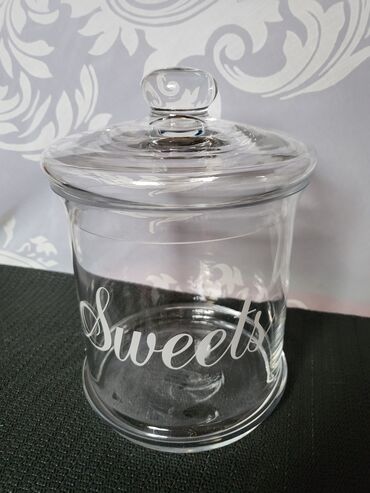 Ostalo posuđe: Bombonijera nova veca,staklena Nemacka. Nova,sve na njoj odsjaj od — 9
